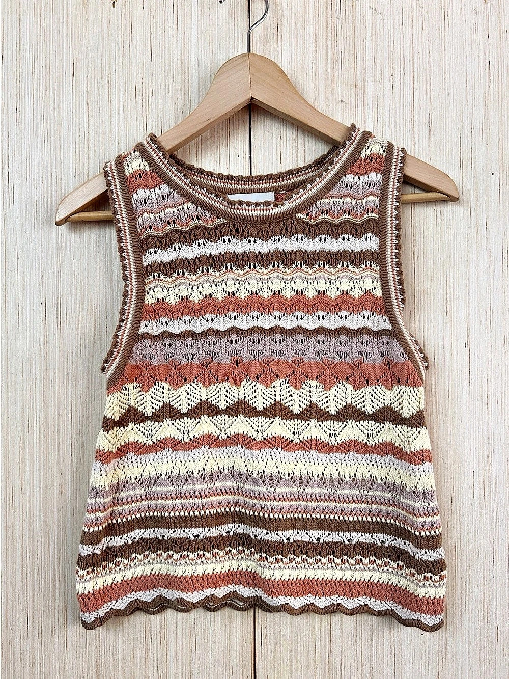 Be Cool Striped Knit Tank Top Small Like New